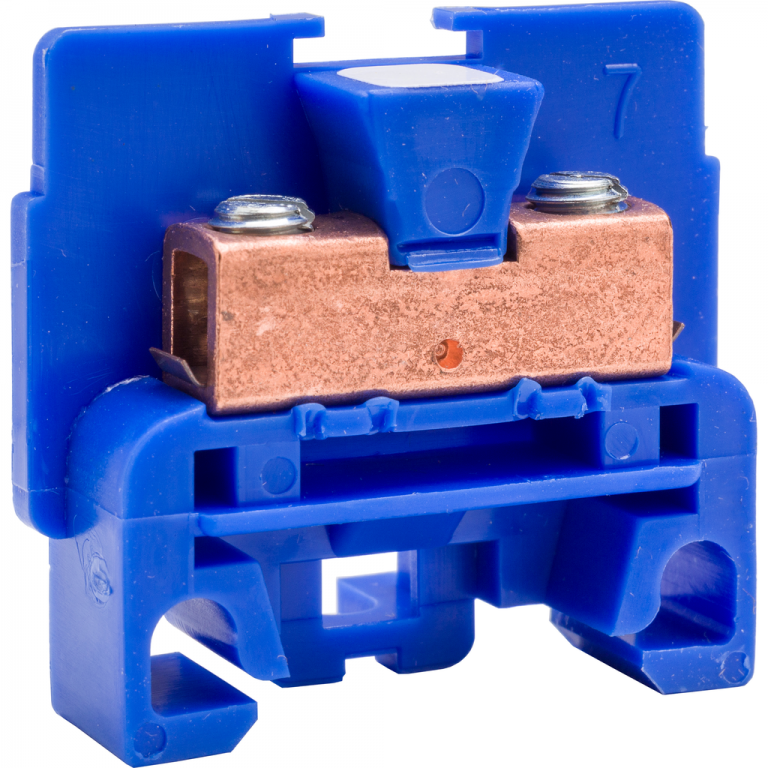 Linergy terminal block, box connector, blue colored block, 40 Amp, 600